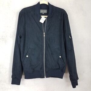 NEW Slate & Stone Men's M Zip Up Lightweight Bomber Jacket in Navy Blue